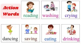 Kids Actions: Walking, Reading, Eating, Dancing, Running | Learn Action Verbs with Kids #action