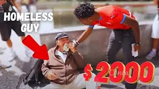 iShowSpeed give money to homeless in Czech Republic