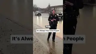 Officer gets splashed with cold water by her colleague #shorts