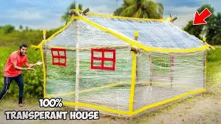 We Built 100% Transparent House, Only Using Plastic Wrap | Mad Brothers