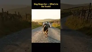 Dog Stops Car &mdash; What&rsquo;s in the Trunk #animals #dog