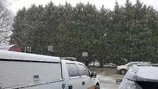 Slow motion snow fall