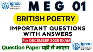 IGNOU MEG 01 MOST IMPORTANT QUESTION AND ANSWERS FOR DEC 2025 EXAMS | IGNOU MEG 01 Quick Revision |
