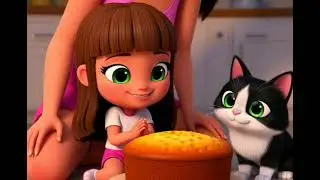 Уютный день яблочного пирога у Киры и Луны | Выпечка с мамой 🐱🍰🍎