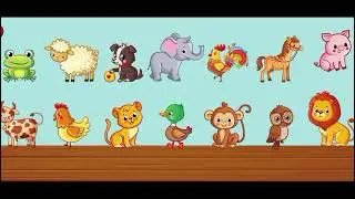Fun Animal Sound | Frog, Sheep, Elephant, Horse, Pig, Monkey, Lion & many Animals Sound |KidsCartoon
