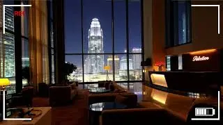 High-Rise Hotel Lounge 🌆 | Dreamy Night Lofi & City Lights View