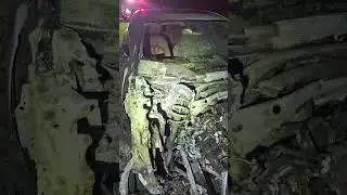 Audi A6 fire damage