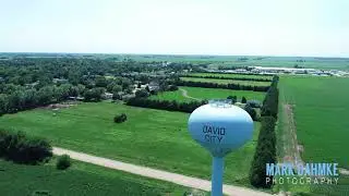 A short aerial tour of David City, Nebraska