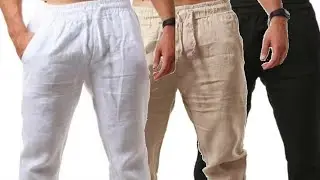 Men's Linen Pants Summer Male Breathable Linen Trousers Sweatpants