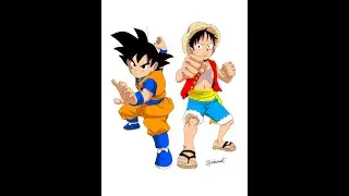 Goku vs Luffy  le combat légendaire qu'on attendait tousDBZ x One Piece#dbz #onepiece #goku #luffy