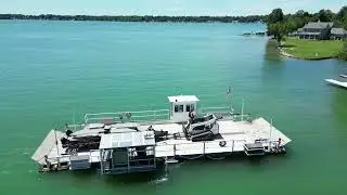 Diamond Lake Island Cassopolis Michigan Driveway Hardscape Project Aerial Drone Video Cottage Care