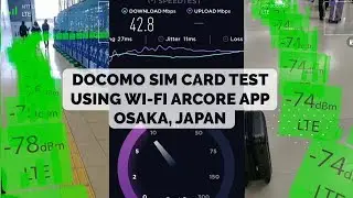 Тест уровня сигнала и скорости загрузки туристической SIM-карты NTT DoCoMo &mdash; Осака, Япония
