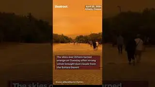 Greek capital Athens turned orange because of dust clouds from the Sahara #shorts