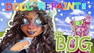 Doll Repaint! Bug! 2000s Scene Inspired Doll!! OOAK (/◕ヮ◕)/✨🌈🌈 Clochlorine_Collects