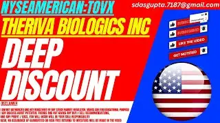 DEEP DISCOUNT : TOVX STOCK ANALYSIS | THERIVA BIOLOGICS INC STOCK