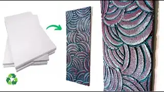 aprende como hacer este cuadro 3d decorativo FACIL de poliestireno expandido tutorial paso a paso
