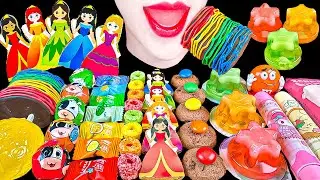 ASMR RAINBOW DESSERTS🌈Princess Chocolate, marshmallow, Jelly 공주 초콜릿, 마시멜로 젤리 무지개 먹방 EATING MUKBANG