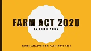 Farm ACT 2020  Quick Analysis