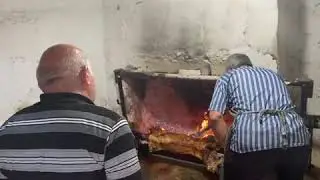 İskilip´e bağlı Yaylacık Seki´de yapılan meshur Sırık Kebabı