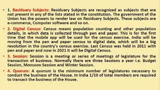 The Legislature in India|Class 12|Political Science|Holy Heart Schools