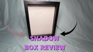 Muzilife 8x8 Shadow Box Picture Frame with Linen Board - Deep Wood & Glass Display Case