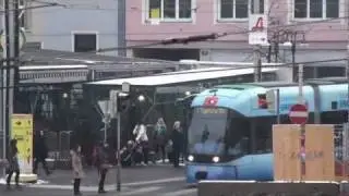 HBF Graz am Morgen mit gefährlichen LKW-Aktionen