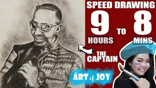 CAPTAIN TASOS KAFETZIS | SPEED DRAWING | 9 HRS TO 8 MINS #pinayviajera