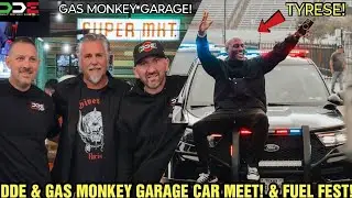 DDE и GAS MONKEY GARAGE ОГРОМНАЯ ВСТРЕЧА АВТОМОБИЛЕЙ!!😯(ПРАЗДНИК ТОПЛИВА С ТАЙРИЗОМ!)GUMBALL 3000...