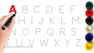 abc song | writing along dotted alphabets | learn and write abc | tracing abc | large letter tracing