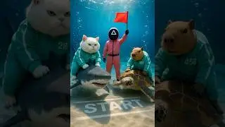 Capybara vs Cat | The Undersea Race | Who Will Win Beneath the Waves?