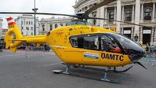 REAL EXTREME HELICOPTER LANDING IN SMALL AREA * EC 135 / Wien 2017