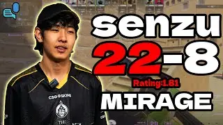 senzu (22-8) Rating 1.81 | 3-STACK +VOICE | EU FACEIT mirage | Dec 30, 2025