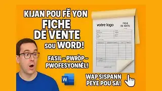 Kreye Yon FICHE DE VENTE sou Word | Fasil, Pwòp, Gratis!