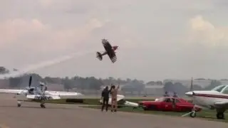 Incredible Horsepower! Plane Hangs by its Prop Literally Hovering HD