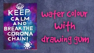How to use drawing gum for water colour#covid19#coronapainting#corona#drawinggum#coronaawarenessart