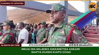 Mkuu wa Majeshi Gen JJ.Mkunda Awahimiza Askari wapya Kuishi Kiapo Chao