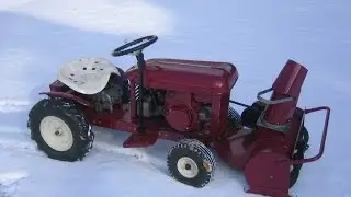 Mini Homemade Tractor Snowblower Test