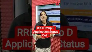 RRB Group D Application Status Out !! #shorts #ytshorts #railwayexam