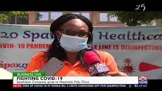 Sparklean Company gives to Maamobi Poly Clinic - Business Live on Joy News (1-5-20)