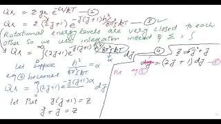 Rotational Partition Function| Physical Chemistry|Statistical Thermodynamics|Saad Anwar