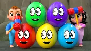 Zu Explores Colorful Surprise Eggs | Yes Yes Playground Song | ZuZoo Nursery Rhymes & Kids Songs