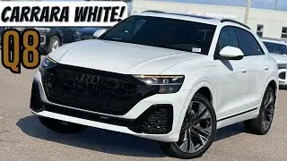 2025 Audi Q8 Dominates With Carrara White, Okapi Brown and $10k+ In Extras