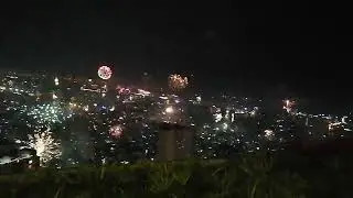 Happy new  years Philippines 2026. Starlight firework highlight in   the Beacon tower Makati city. 