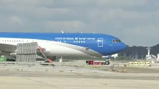 Israeli Air Force 1 - Wing of Zion 4X-ISR - Boeing 767-338ER 4K (no sound).