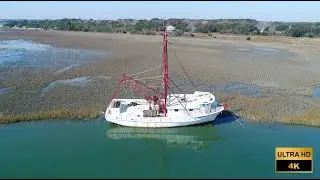 Folly Beach South Carolina Drone Footage - 4K