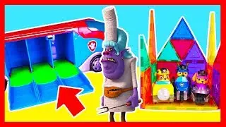 PAW PATROL MISSION CRUISER GETS SLIMED BY BERGEN CHEF Trolls Picasso Tiles House ⭐ Ellie Sparkles ⭐