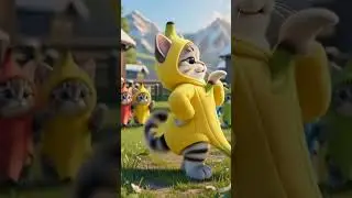 Crazy Banana Shuffle #cat #cute #funny #banana