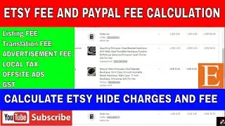 ETSY PRODUCT FEE AND PAYPAL FEE CALCULATION | HOW TO CALCULATION ETSY TRANSLATION AND LISTING FEE ?