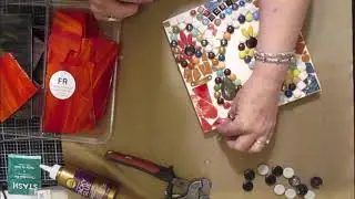 Creating a Free Form Mosaic with mixed media tiles