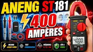 Test multim&egrave;tre pince amp&egrave;rem&eacute;trique testeur condensateur fr&eacute;quencem&egrave;tre &eacute;lectronique ANENG ST181
